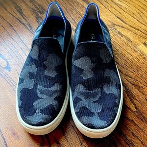 Rothy's Womens Black Gray The Sneaker Slip On Casual Loafer Shoes Size US 8.5